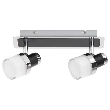 RÁBALUX Harold fürdőszobai fali lámpa, LED10W, IP44, króm/fekete/opál (5022)