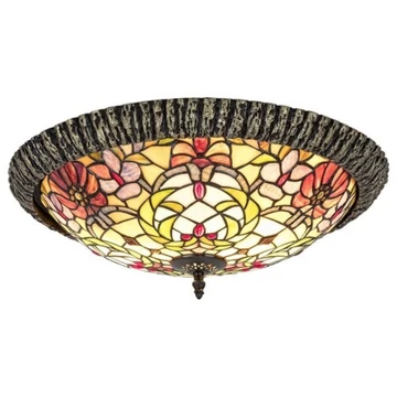 RÁBALUX Mirella mennyezeti lámpa, D44, E27, 2x60W, tiffany (8087)