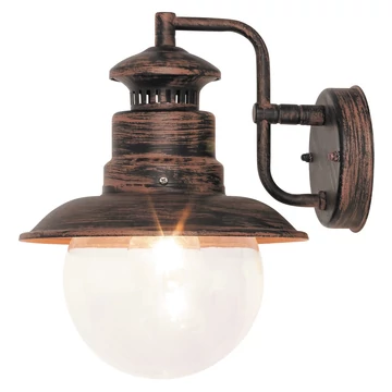 RÁBALUX Odessa kültéri fali lámpa, E27, max 60W, antik barna (8163)