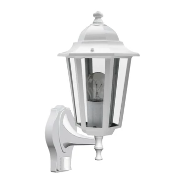 RÁBALUX Velence kültéri fali lámpa, E27, 60W, fehér, IP43, mozgásérzékelővel (fel) (8216)