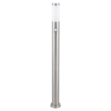 RÁBALUX Inox torch kültéri állólámpa, 1,1m, 25W, IP44, mozgásérzékelővel (8268)