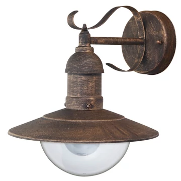 RÁBALUX Oslo kültéri fali lámpa, E27, 60W, antik arany, IP44 (8271)