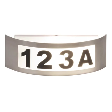 RÁBALUX Innsbruck kültéri házszám világítás, E27, 14W, rozsdamentes acél, IP44 (8749)