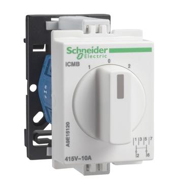 SCHNEIDER ELECTRIC ACTI9 iCMB DIN sínes választókapcsoló, 2 csatornás, 10A, 2P, U 415VAC (A9E15120)