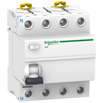 SCHNEIDER ELECTRIC ACTI9 iID K áram-védőkapcsoló (Fi-relé), AC osztály, 4P, 40A, 30mA (A9R50440)