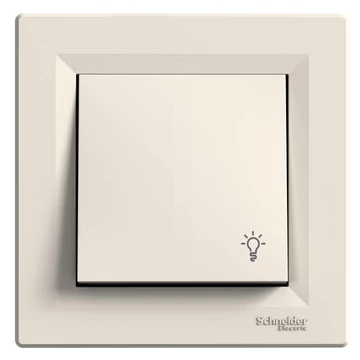 SCHNEIDER ELECTRIC ASFORA Egypólusú nyomó, lámpajel, rugós bekötés, bézs (EPH0900123)