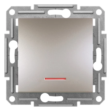 SCHNEIDER ELECTRIC ASFORA Egypólusú nyomó, jelzőfényes, rugós bekötés, bronz (EPH1600169)