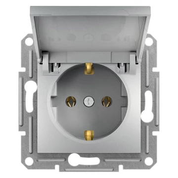 SCHNEIDER ELECTRIC ASFORA 2P+F csatlakozóaljzat, csapfedeles, csavaros, alumínium (EPH3100161)