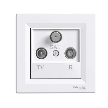 SCHNEIDER ELECTRIC ASFORA TV/R/SAT aljzat, végzáró, 1 dB, fehér (EPH3500121)