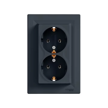 SCHNEIDER ELECTRIC ASFORA 2x2P+F csatlakozóaljzat, csavaros, antracit (EPH9900171)
