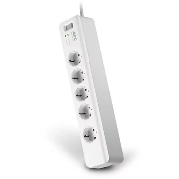 SCHNEIDER ELECTRIC APC hálózati elosztó, túlfeszültségvédő, 5 kimenet 5 V, 2,4 A, 2 port, USB-töltő, 230 V (PM5U-GR)