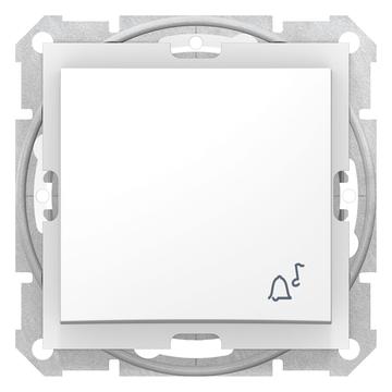 SCHNEIDER ELECTRIC SEDNA Egypólusú nyomó csengőjellel, rugós bekötés, 10A, IP44, fehér (SDN0800321)