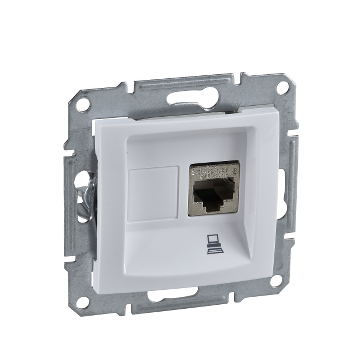 SCHNEIDER ELECTRIC SEDNA 1xRJ45 Cat5e UTP aljzat, fehér (SDN4300121)