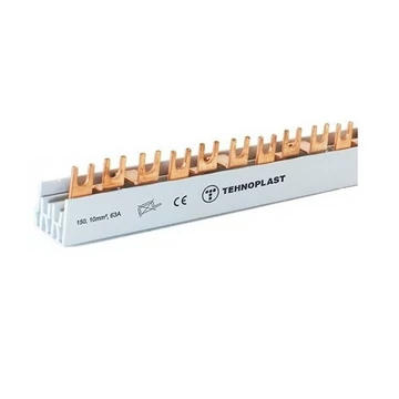 TEHNOPLAST Sorolósín, 3 fázis, fésűs típus, szigetelt, 63A - 1000 mm (THP-140)