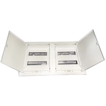 TEHNOPLAST Süllyesztett lakáselosztó doboz PREMIUM, fém ajtó, 24+24 modulos, 442x692x96 mm, IP30 (THP-2xU24EP)