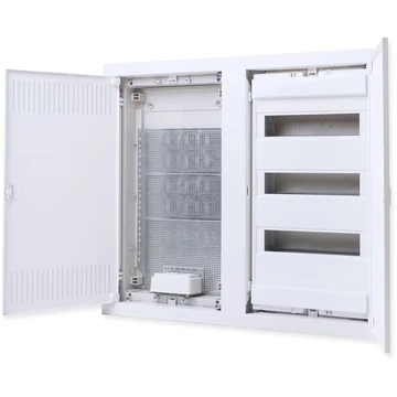 TEHNOPLAST Süllyesztett lakáselosztó doboz COMBO STANDARD sorozat, fém ajtó, 36+6 modulos, 592x692x96 mm, IP30 (THP-2xU36ES-COMBO)