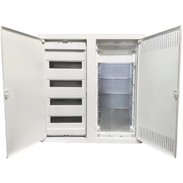 TEHNOPLAST Süllyesztett lakáselosztó doboz COMBO PREMIUM sorozat, fém ajtó, 48+8 modulos, 717x692x96 mm, IP30 (THP-2xU48EP-COMBO)