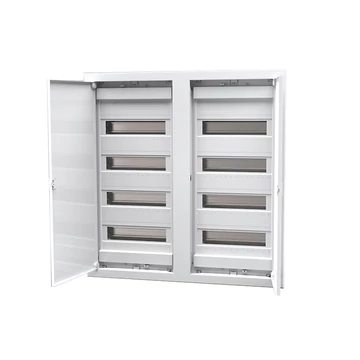TEHNOPLAST Süllyesztett lakáselosztó doboz STANDARD, fém ajtó, 48+48 modulos, 717x692x96 mm, IP30 (THP-2xU48ES)