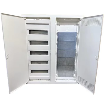 TEHNOPLAST Süllyesztett lakáselosztó doboz COMBO STANDARD sorozat, fém ajtó, 60+10 modulos, 842x692x96 mm, IP30 (THP-2xU60ES-COMBO)