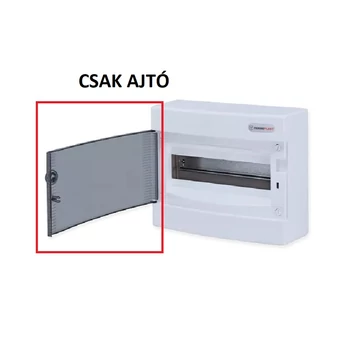 TEHNOPLAST Csere ajtó süllyesztett és falon kívüli elosztó dobozhoz, C sorozat, 12 modul, átlátszó (THP-AJTO-ATL-12C)