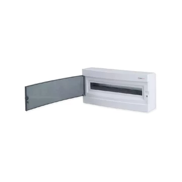 TEHNOPLAST Falon kívüli lakáselosztó doboz, C sorozat, 24 modulos, átlátszó ajtó, 1soros, 501x233x98 mm,IP40 (THP-N1x24C)
