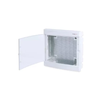 TEHNOPLAST Süllyesztett lakáselosztó doboz, 2x18 modulos, fehér ajtó, 361 x 396 x 112 mm, IP40 (THP-U2x18CW IT)