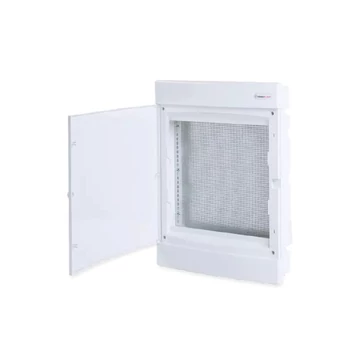 TEHNOPLAST Süllyesztett lakáselosztó doboz, 3x18 modulos, fehér ajtó, 526x396x112 mm, IP40 (THP-U3x18CW IT)