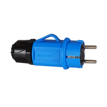TP ELECTRIC Dugvilla tömszelencével, (kék-fekete) 1Px16A, IP44, 250VAC, német (DIN) típus (3101-700-0900)