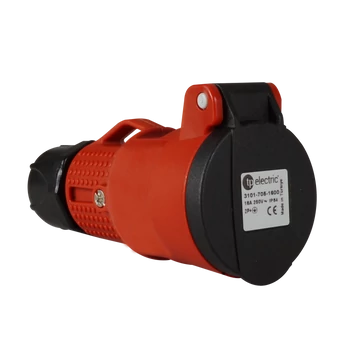TP ELECTRIC Dugalj tömszelencével, 1Px16A, IP54, 250VAC, német (DIN) típus,piros (3101-705-1600)