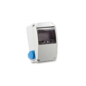 TP ELECTRIC Ipari doboz szerelt 130x220 2x(2P+F) IP44 oldal lapon, előlap üres (3318-002-0000)