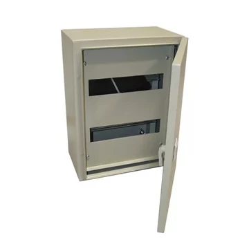 TRACON Fém elosztószekrény, maszkos, acél, szürke, 2x12 mod, HxWxD=400x300x200mm, IP55 (TFE403020M)