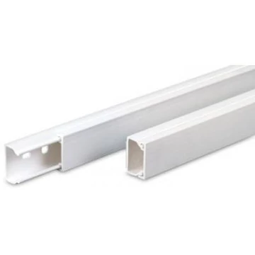 DIETZEL UNIVOLT MIK 25/25, 2m/szál, 30m/köteg müanyag kábelcsatorna, fedéllel, furattal, fehér, UV-álló, >1250N,-5°C/+60°C (098217)