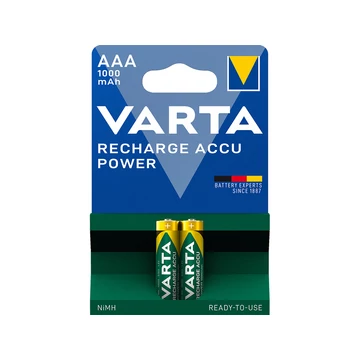 VARTA Újratölthető Akkumulátor POWER R2U Mikro, 1000mAh, AAA, B2, 1.2V (HR03-2)