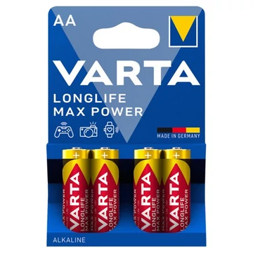 VARTA Longlife Max Power Alkáli ceruza elem, AA, LR06, B4, 1.5V (LR06MAX)