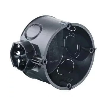 KAISER Műanyag szerelvénydoboz, 60x45mm, sorolható, fekete (hálós) (25db/csomag) (105504) (1055-04)