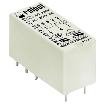 RELPOL RM84-2012-35-5110 Miniatűr relé, 2C/O, 8A, 110VAC (604618)