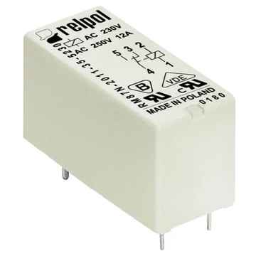 RELPOL RM87N-2011-35-5024 Miniatűr relé, 12A, 1C/O, 24VAC (604688)