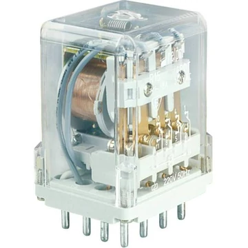 RELPOL R15-1114-23-1110-L Ipari relé, 4C/O, 10A, 110VDC, 0,2um Au, LED (802384)