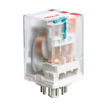 RELPOL R15-2013-23-1012-WTL Ipari relé, 3C/O, 10A, 12VDC, tesztkar, LED (804596)
