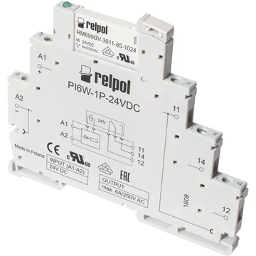 RELPOL PIR6W-1P-115VAC/DC Interfész relé, 115V, 6A / 250V AC, 6A / 24V DC (856067)