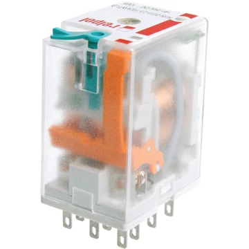 RELPOL R3N-2013-23-5024-WTL Miniatűr ipari relé, 10A 3C/O, 24VAC, tesztkar, LED (860683)