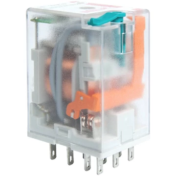 RELPOL R3N-2013-23-5110-WTL Miniatűr ipari relé, 10A 3C/O, 110VAC, tesztkar, LED (860684)