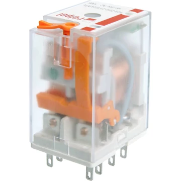 RELPOL R2N-2012-23-5024-WT Miniatűr ipari relé, 2C/O 12A, 24V AC, tesztkar (860940)