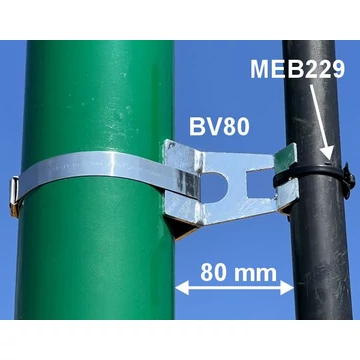 METZ BV820 Bújtató villa kör- és négyszög oszlopra 80mm eltartással, tűzihorganyzott (BV80) (BV820)