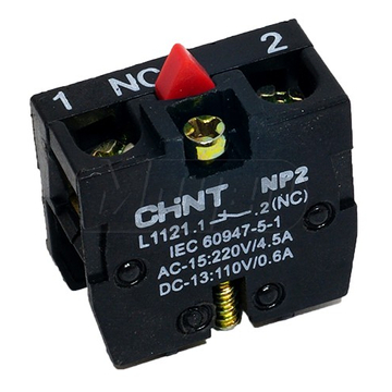 CHINT kapcsoló kontaktus hátlapra NC (NP2-L112)