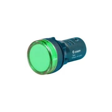 COMEPI ECX LED jelzőlámpa, zöld, fi22mm, 220VAC (ECX2052-220L)