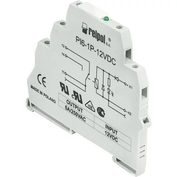 RELPOL PI6-1P-115VAC/DC Interfész relé, 1C/O, 115VAC/DC, 6A, 6,2mm (854908)