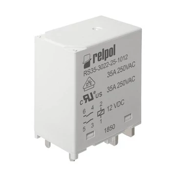 RELPOL RS35-3022-25-1012 Ipari relé, 35A, 12VDC, 2NO (859168)