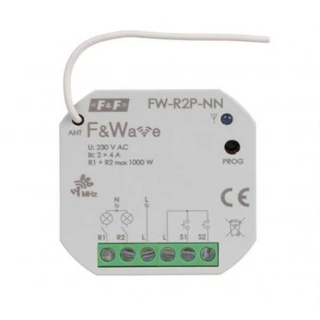 FF FILIPOWSKI FW-R2P-NN Relé hagyományos elektromos berendezésekhez, 2 x4 A / 230 V, IP20, 85÷265 V AC/DC (FW-R2P-NN)