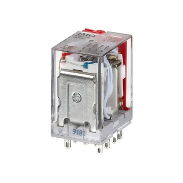 IMO Mini ipari relé, 4C/O, 5A, 24VDC, LED, tesztkar (HYE41PN24DC)